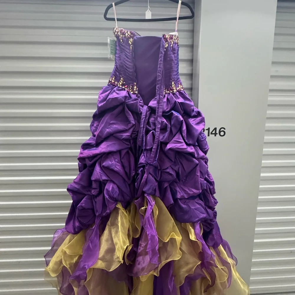 Princess by Mary’s Purple & Gold Ball Gown – Size 6 – New With Tags - Picture 7 of 11